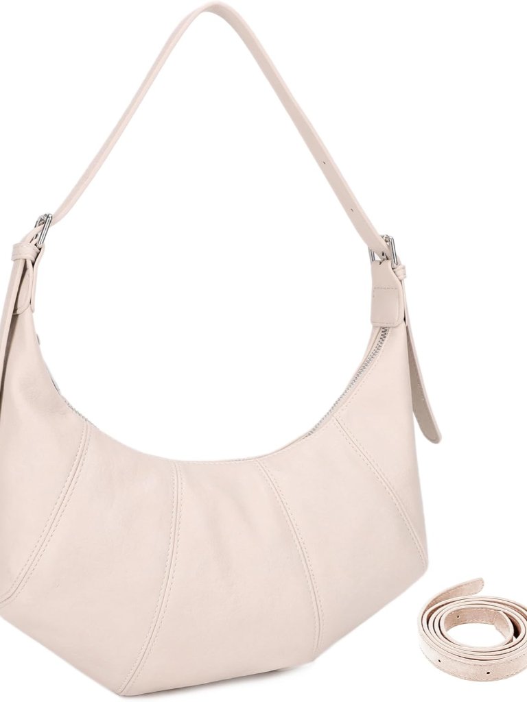 Small Slouchy Shoulder Bag For Women -Soft Vegan Leather Hobo Purse &Crossbody H